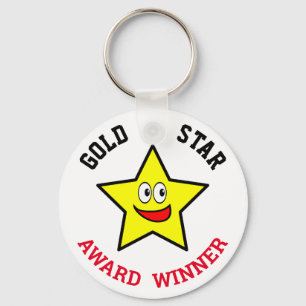 Gold Star Award Winner Key Ring