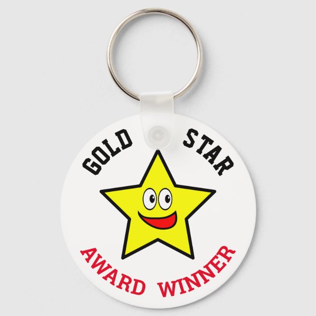 Gold Star Award Winner Key Ring (Front)