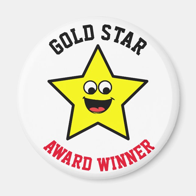 Gold Star Award Winner Magnet (Front)
