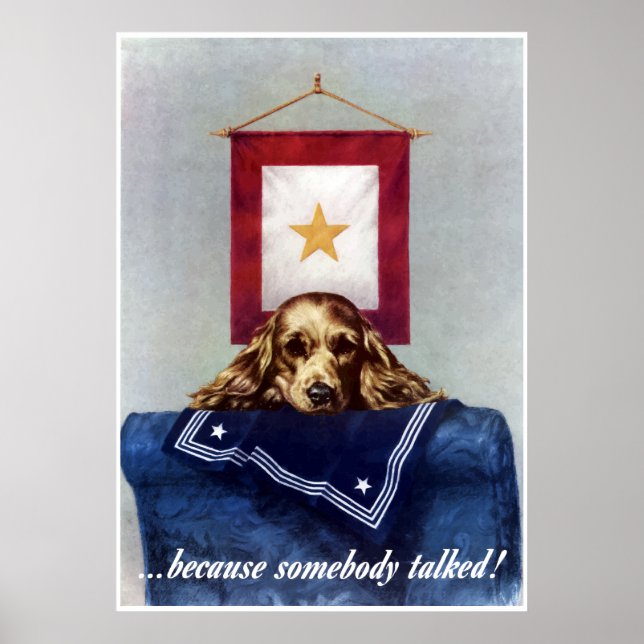Gold Star -- Because Somebody Talked -- Border Poster (Front)