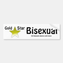 Gold Star Bisexual Bumper Sticker