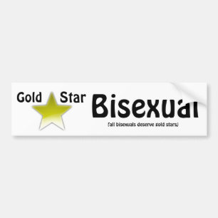 Gold Star Bisexual Bumper Sticker