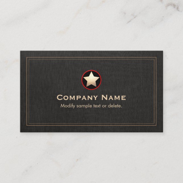 Gold Star  Business Card (Front)