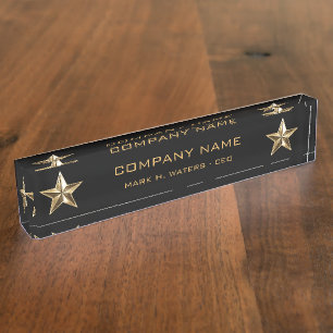 Gold Star Company Executive Nameplate