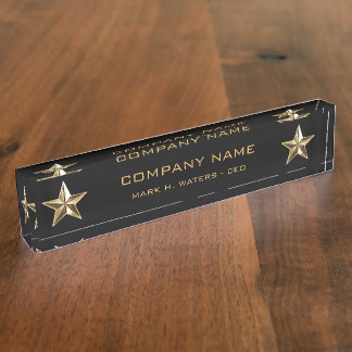 Gold Star Company Executive Nameplate