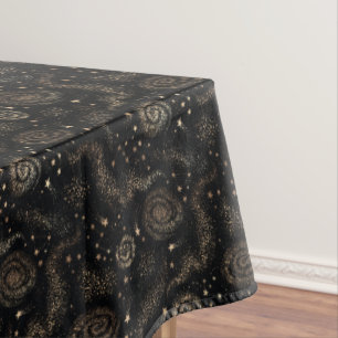 Gold Star Constellation Galaxy Pattern Tablecloth
