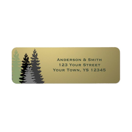Gold Star Corporate Business Holiday Address Return Address Label