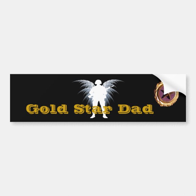 Gold Star Dad Bumper Sticker (Front)