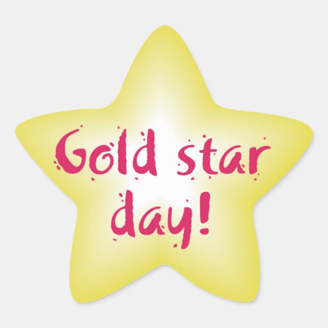 Gold star day star sticker (Front)