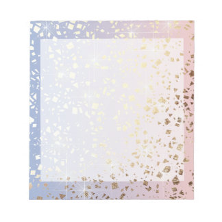 Gold Star Foil Sparkle Rose Quartz Serenity Blue Notepad