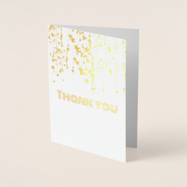 Gold star foil thank you cards (Front)