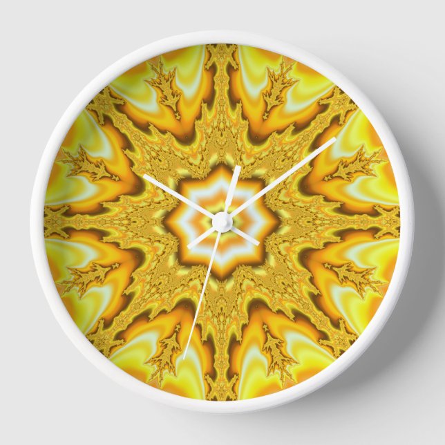 Gold Star Fractal Clock (Front)