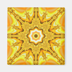 Gold Star Fractal Magnet