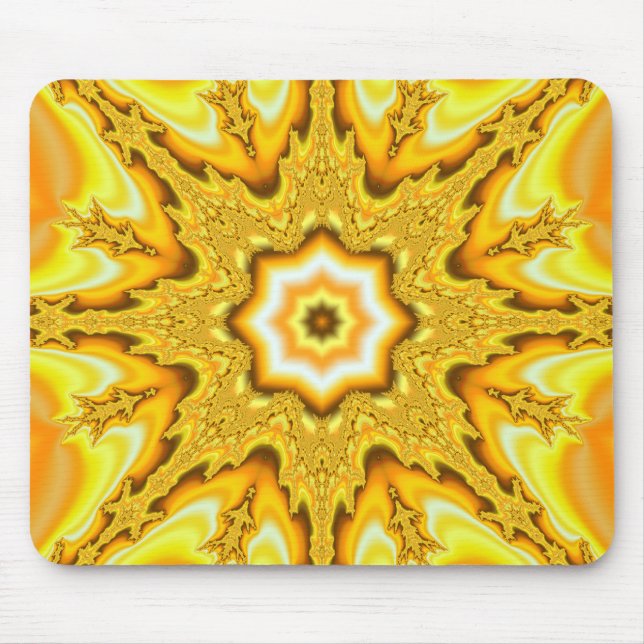 Gold Star Fractal Mousepad (Front)