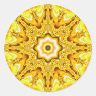 Gold Star Fractal Stickers