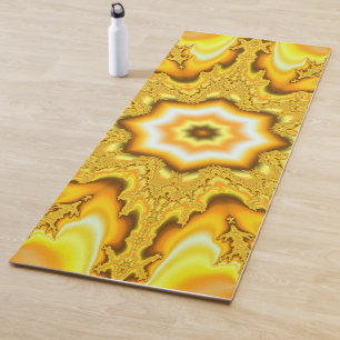 Gold Star Fractal Yoga Mat