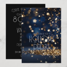 Gold Star Glitter Holiday Party