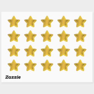 Gold Star Glitter Sparkles Background Stickers