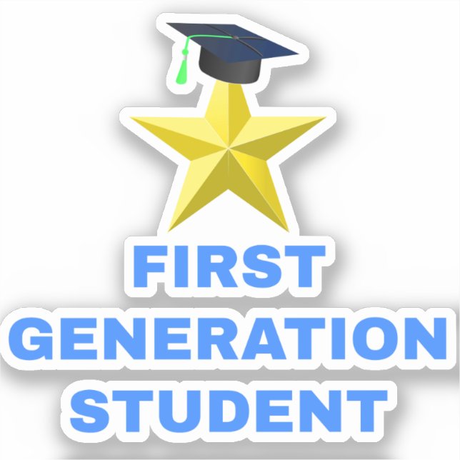 Gold Star Graduation Cap, First Generation Student (Front)