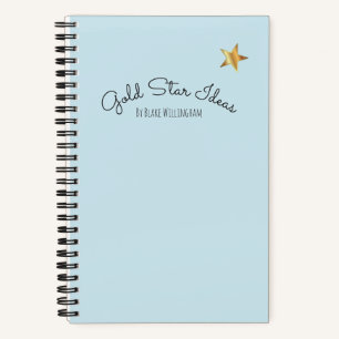 Gold Star Ideas Personalized Sketchbook Notebook