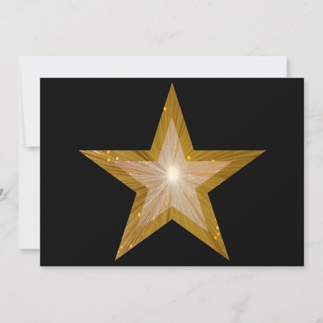 Gold Star invitation black (Front)