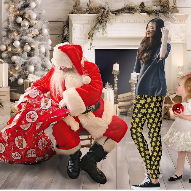 Gold Star Leggings (Creator Uploaded)