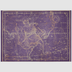 Gold Star Map Series Design 12 Tissue Paper