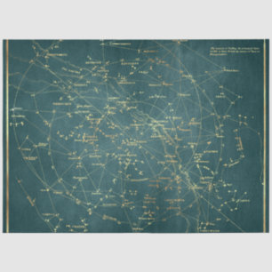 Gold Star Map Series Design 21 Tissue Paper