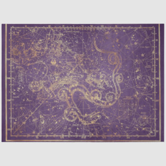 Gold Star Map Series Design 3 Tissue Paper