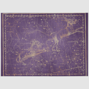 Gold Star Map Series Design 5 Tissue Paper