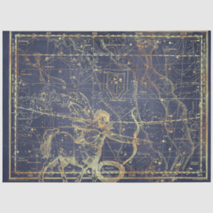 Gold Star Map Series Design 6 Tissue Paper