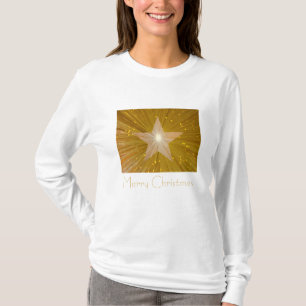 Gold Star 'Merry Christmas' long sleeve t -shirt T-Shirt