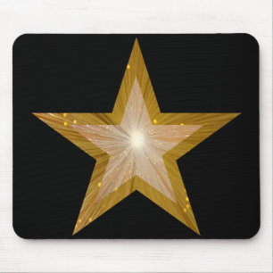 Gold Star mousepad black