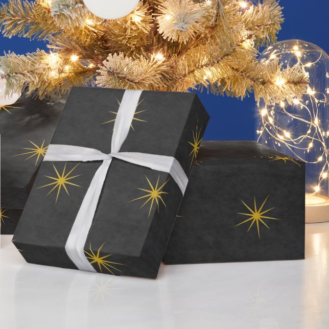 Gold Star Neck Wrapping Paper (Holidays)