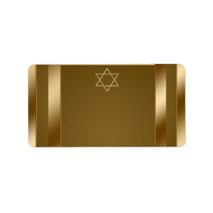 Gold Star of David Address Labels