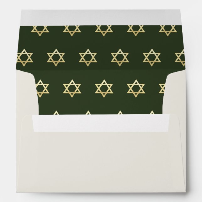 Gold Star Of David Envelope (Back (Bottom))