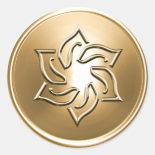 Gold Star of David Envelope Seal
