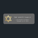 GOLD STAR OF DAVID modern plain simple grey<br><div class="desc">*** NOTE - THE SHINY GOLD FOIL EFFECT IS A PRINTED PICTURE Setup as a template it is easy to customise with your own text - make it yours! - - - - - - - - - - - - - - - - - - - - - -...</div>
