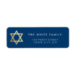 GOLD STAR OF DAVID modern plain simple navy blue<br><div class="desc">*** NOTE - THE SHINY GOLD FOIL EFFECT IS A PRINTED PICTURE Setup as a template it is easy to customise with your own text - make it yours! - - - - - - - - - - - - - - - - - - - - - -...</div>