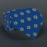 Gold Star Of David Universe Navy Blue Tie<br><div class="desc">Judaica Collection</div>