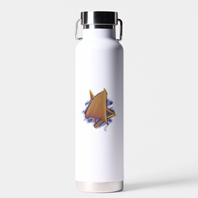 Gold Star of David Water Bottle (Front)