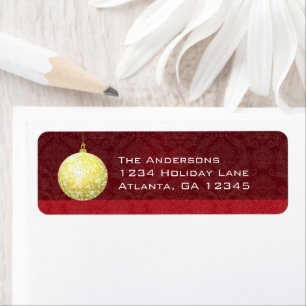 Gold Star Ornament  Christmas Labels