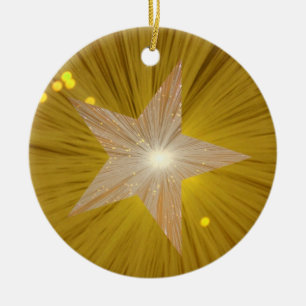 Gold Star ornament round