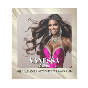 Gold Star Pageant Sunburst Photo Notepad