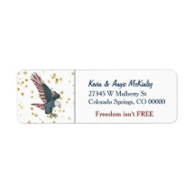 Gold Star Patriotic American Eagle Return Address