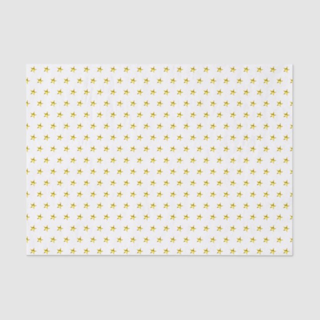 Gold star pattern metallic stylish chic tissue paper (Front)