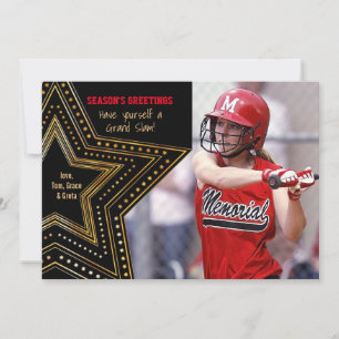 Gold Star Photo Holiday Card