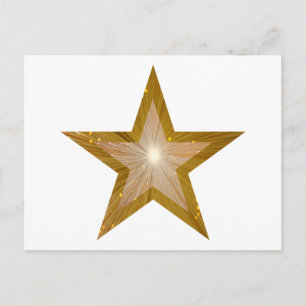 Gold Star postcard white