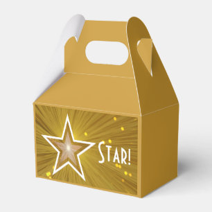 Gold Star print VIP favour box