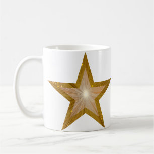 Gold Star 'STAR!' mug white